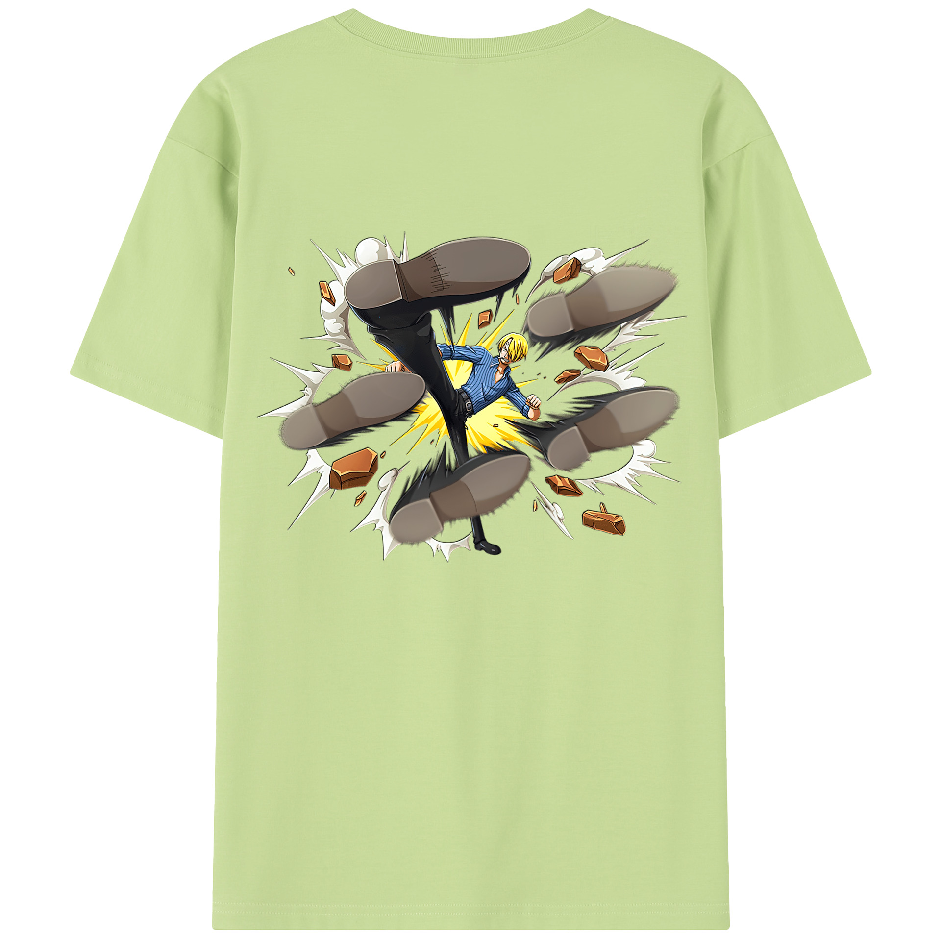 ワンピース サンジ ONE PIECE Sanji 綿100％半袖Tシャツ（背面プリント）